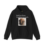 Bold as Lions, Fearless in Truth Christian Lion Unisex Hoodie