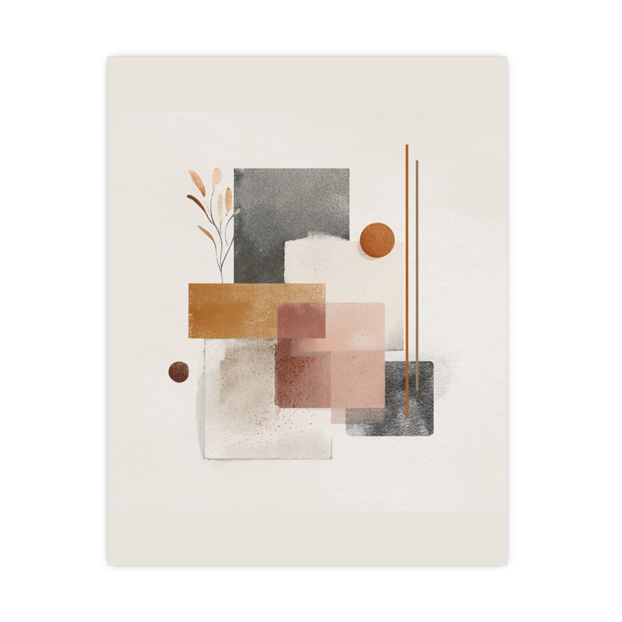 Abstract Wall Art Print, Neutral Pink Poster