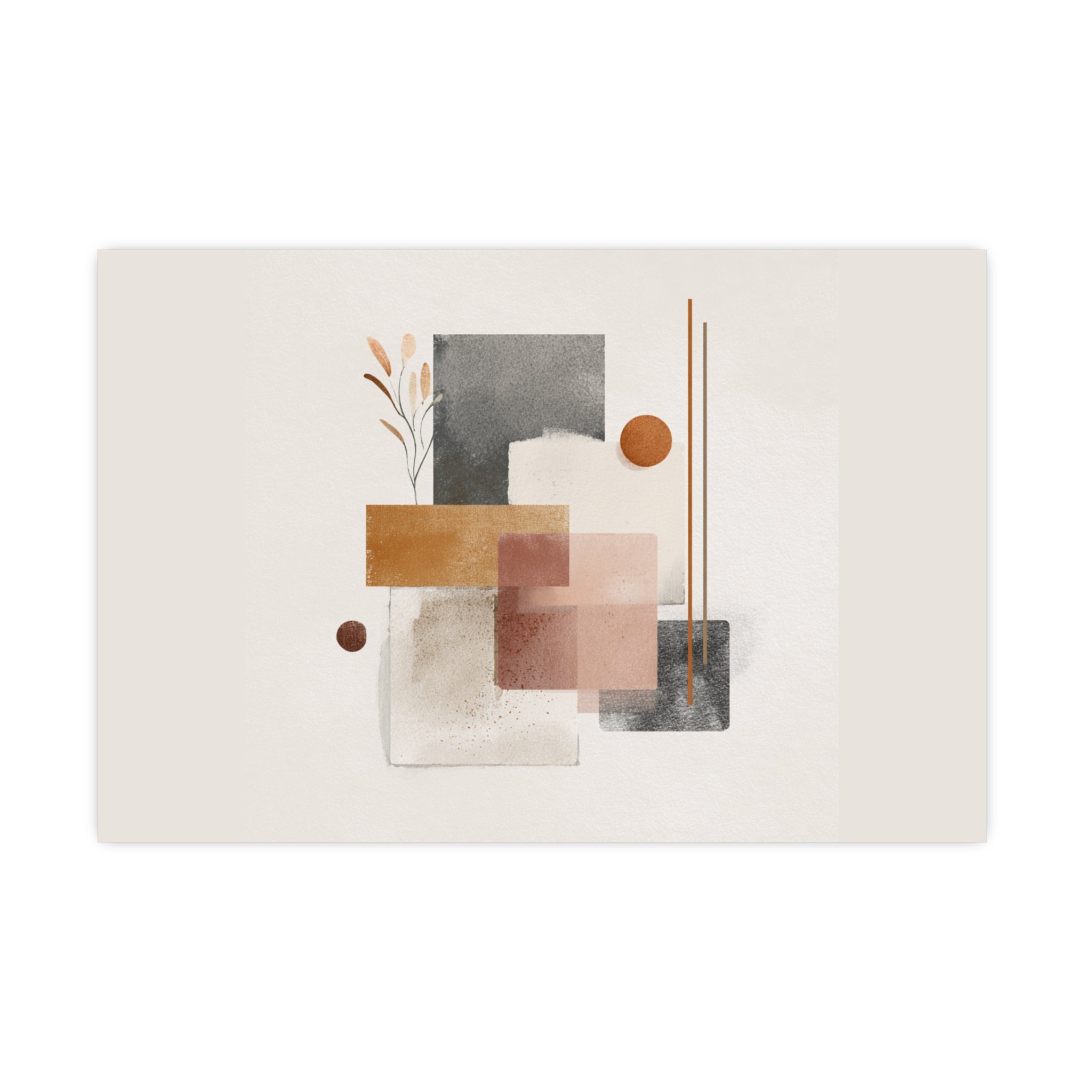 Abstract Wall Art Print, Neutral Pink Poster