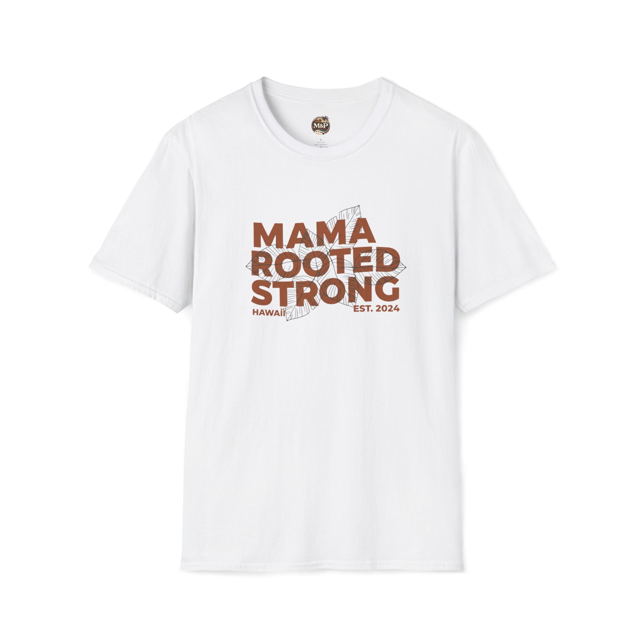 Mama Rooted Strong T-Shirt — Orange by Printify