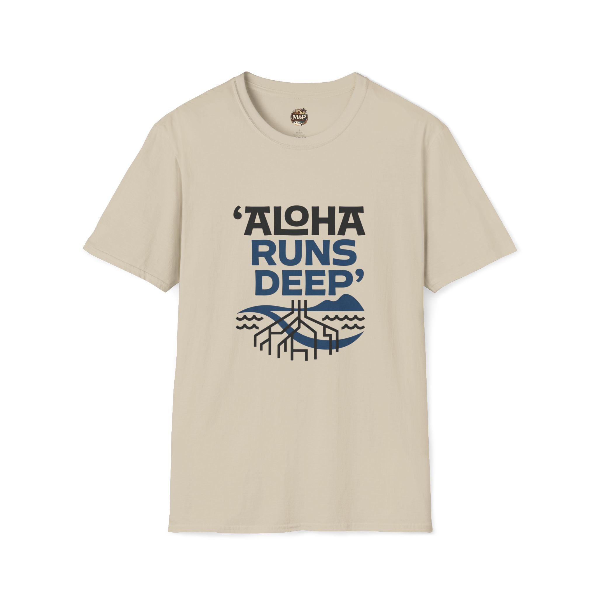 Aloha Runs Deep T-Shirt — Hawaiian Surf Vibe Tee by Printify