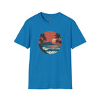 Diamond Head at Sunset T-Shirt | Hawaii Sunset Illustration by Printify