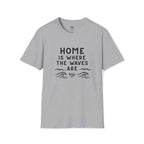 Home Is Where The Waves Are T-Shirt | Beach Surf Typography Shirt by Printify