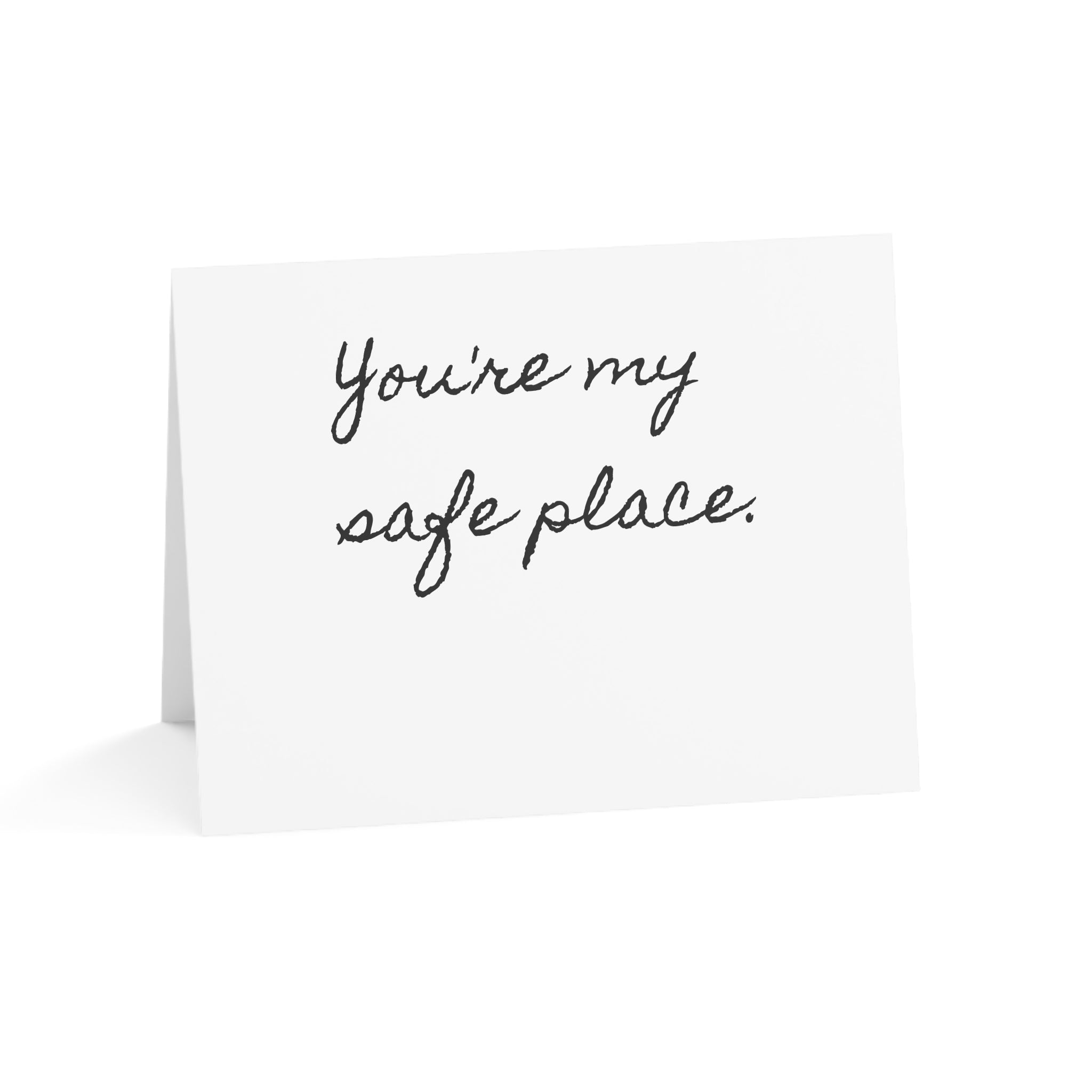 "You're My Safe Place." Single Minimalist Valentine's Day Card
