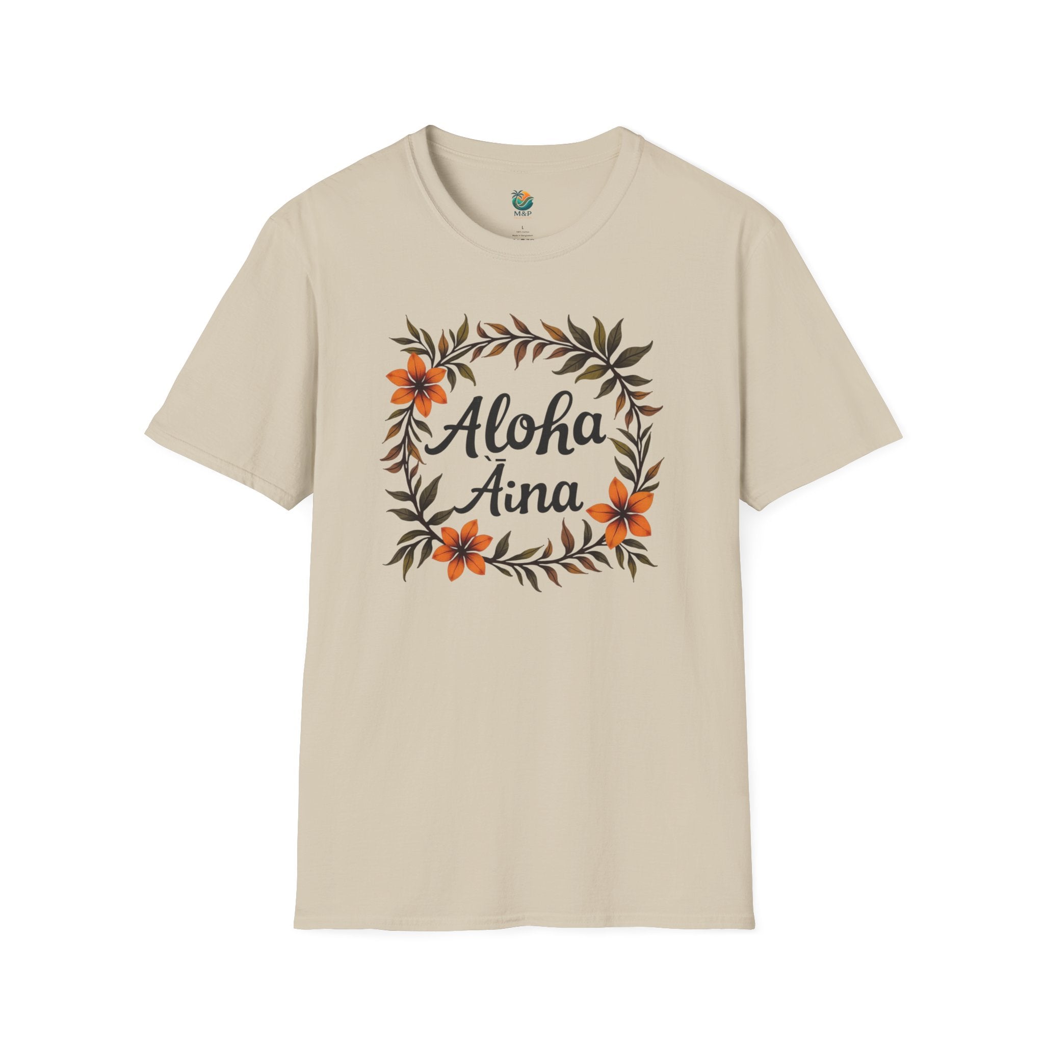 Aloha Aina with Flowers Love of the Land Unisex T-Shirt