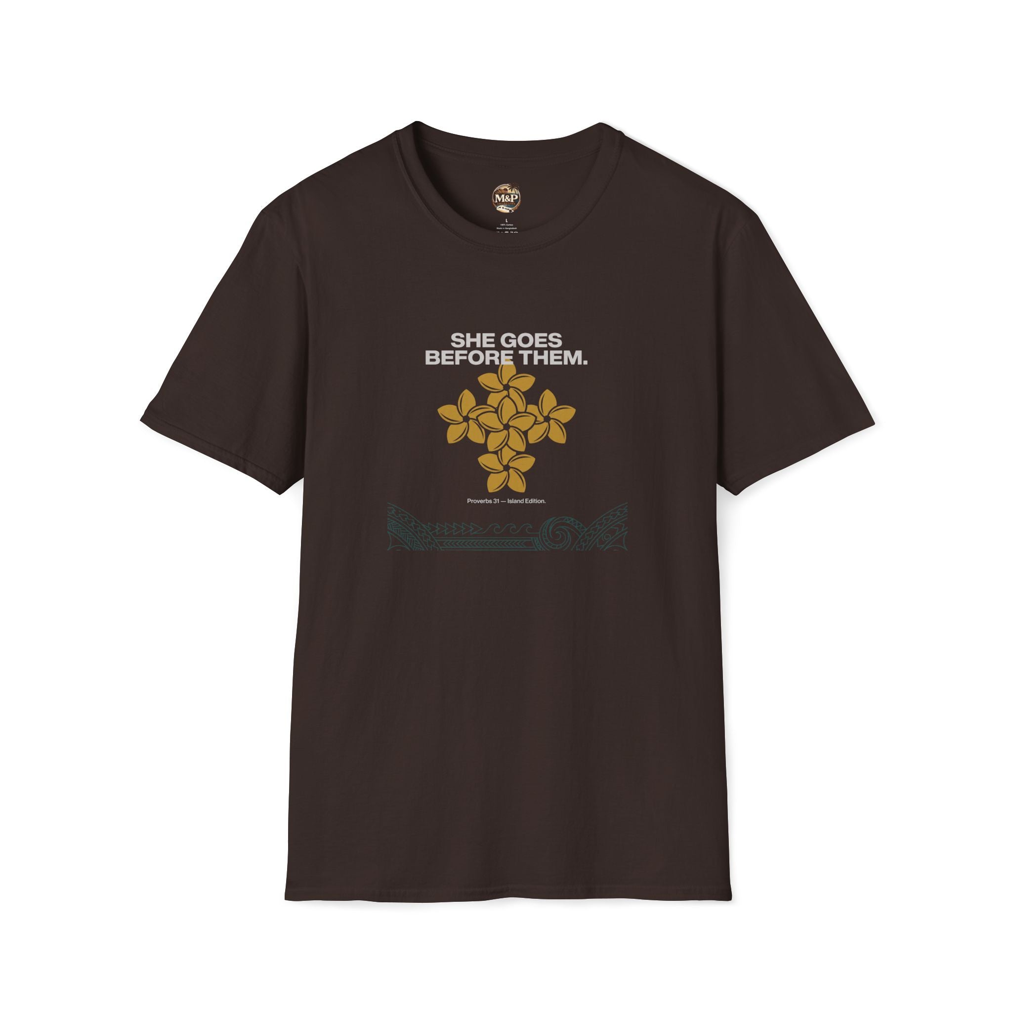 Proverbs 31 'She Goes Before Them' T‑Shirt by Printify