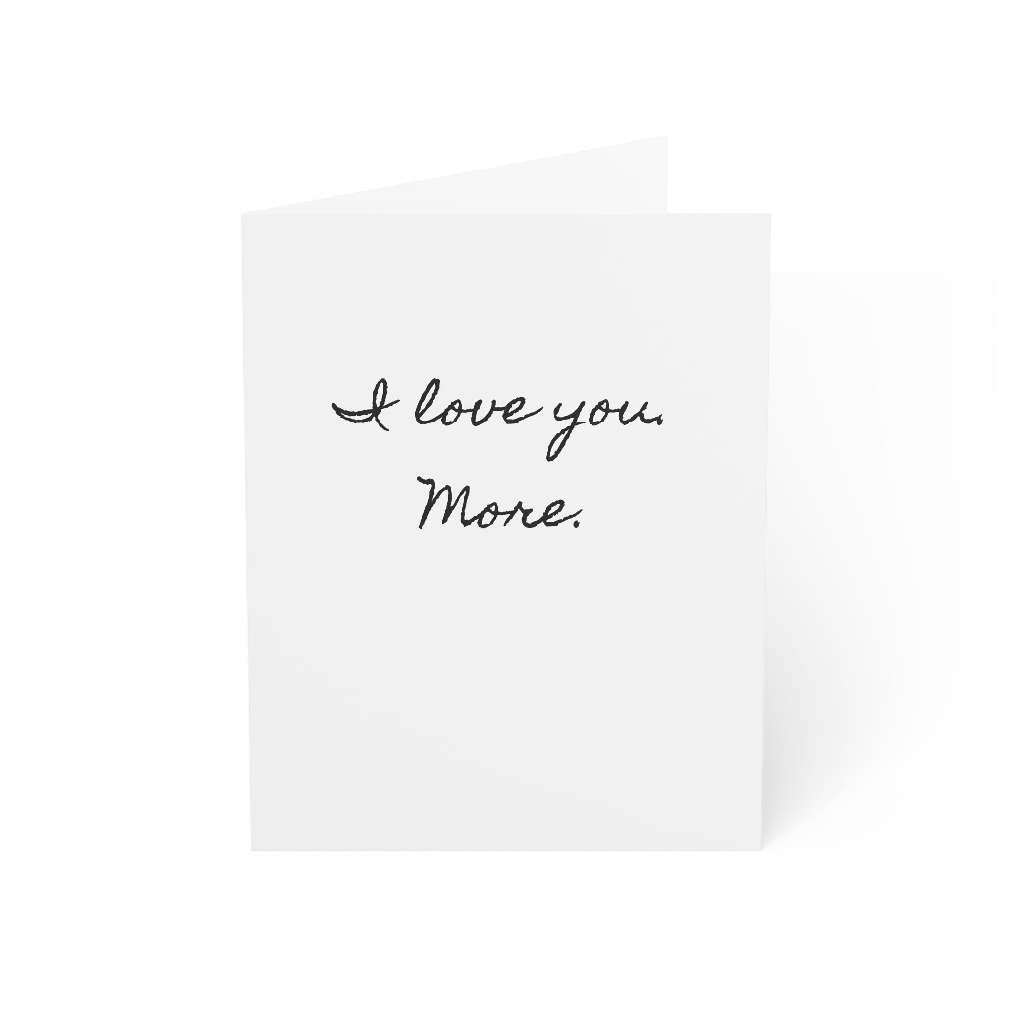 "I love you. More." Minimalist Valentine's Day Card