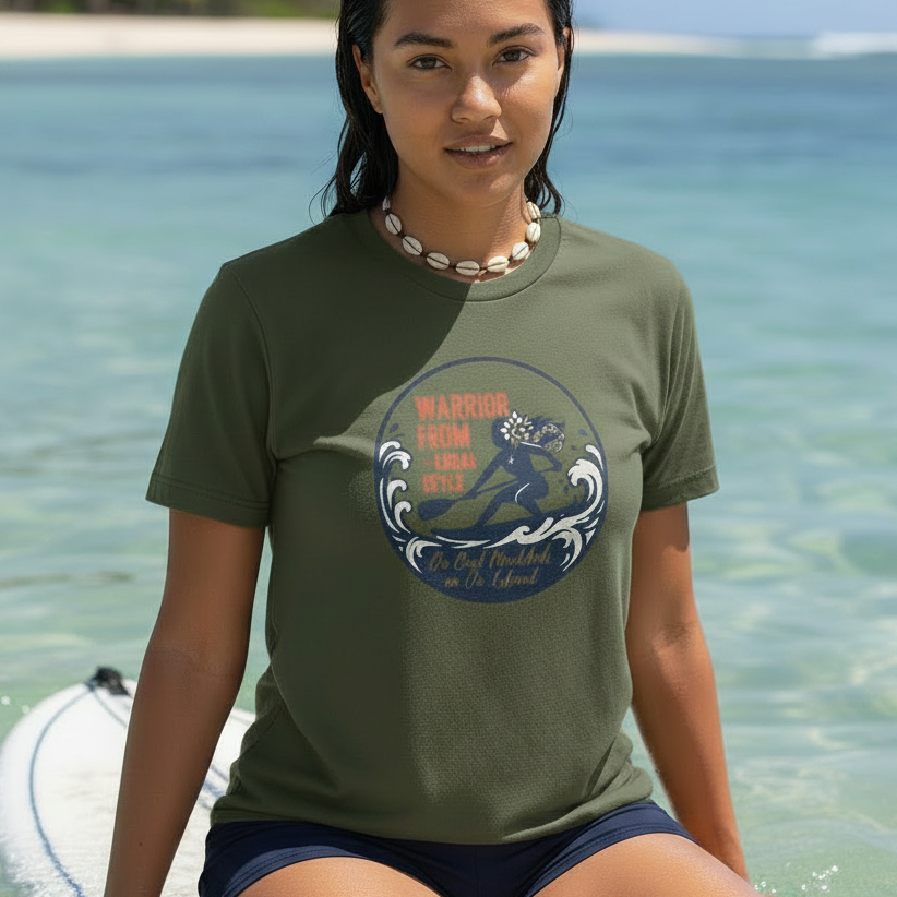 Warrior Mom "Da Best Maddah on Da Island" T-Shirt by Printify