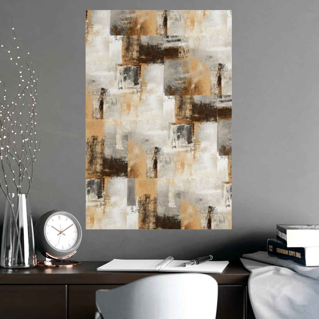 Abstract Wall Art Print Neutral Poster Pattern