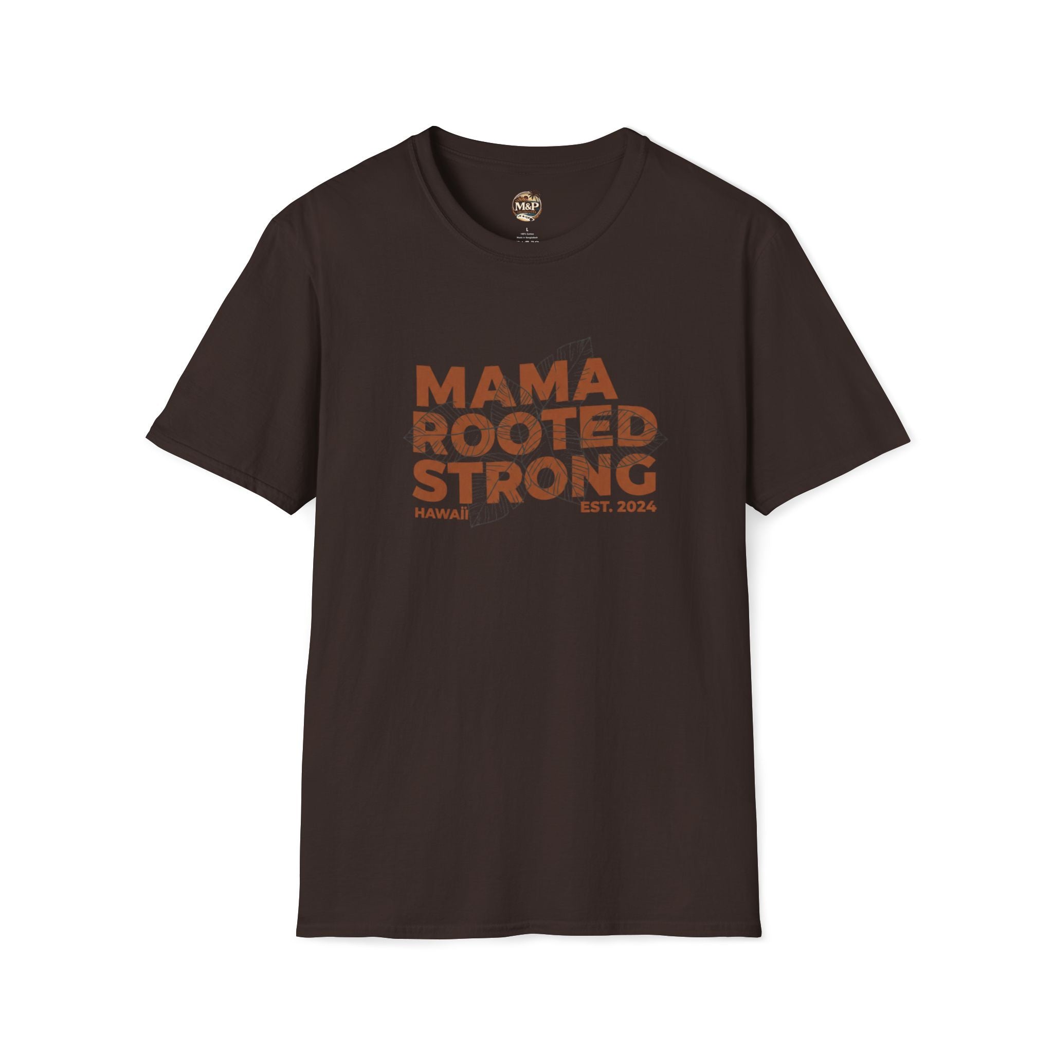 Mama Rooted Strong T-Shirt — Orange by Printify