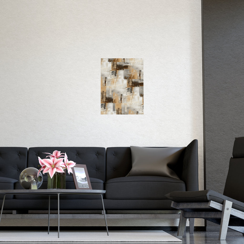 Abstract Wall Art Print Neutral Poster Pattern