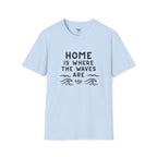 Home Is Where The Waves Are T-Shirt | Beach Surf Typography Shirt by Printify