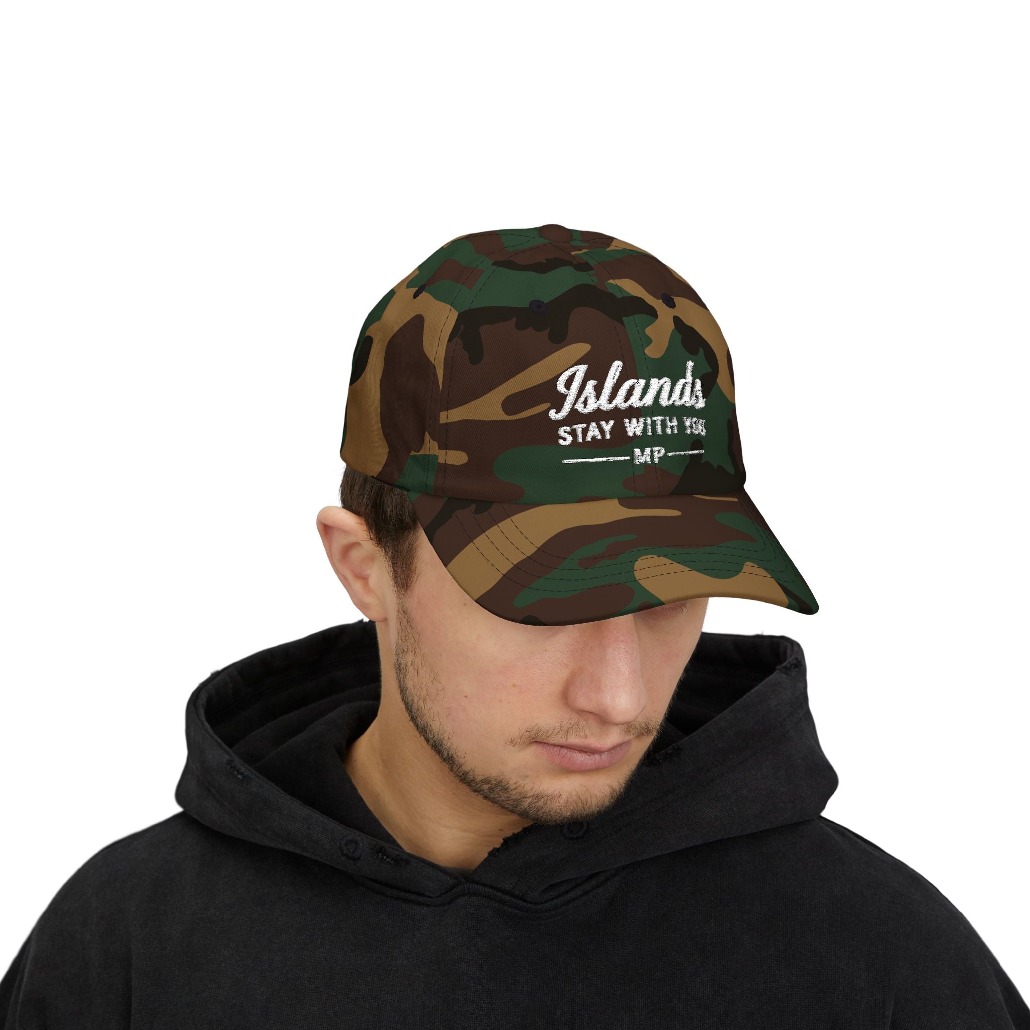 Islands Stay With You Dad Cap | Camo Baseball Hat by Printify