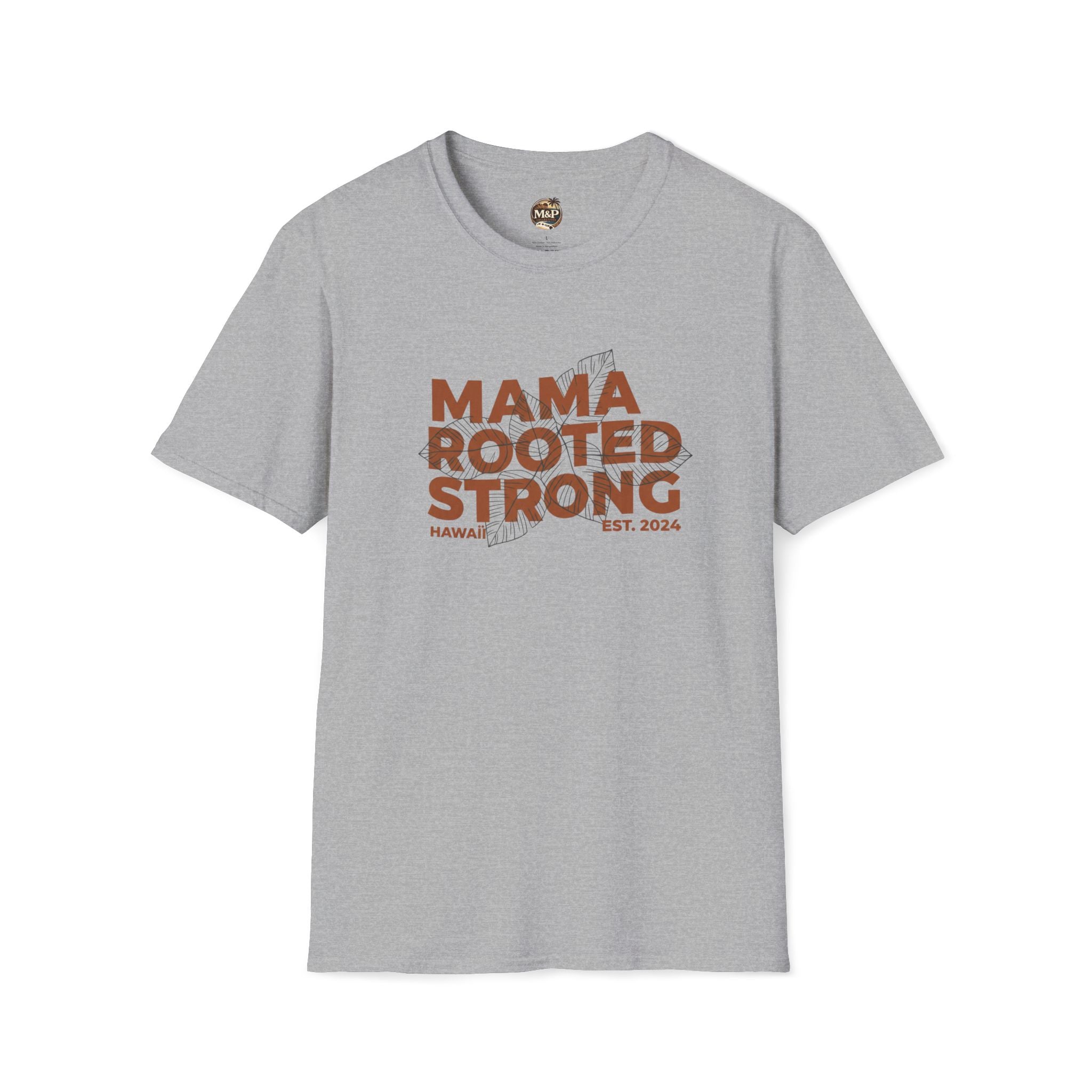 Mama Rooted Strong T-Shirt — Orange by Printify