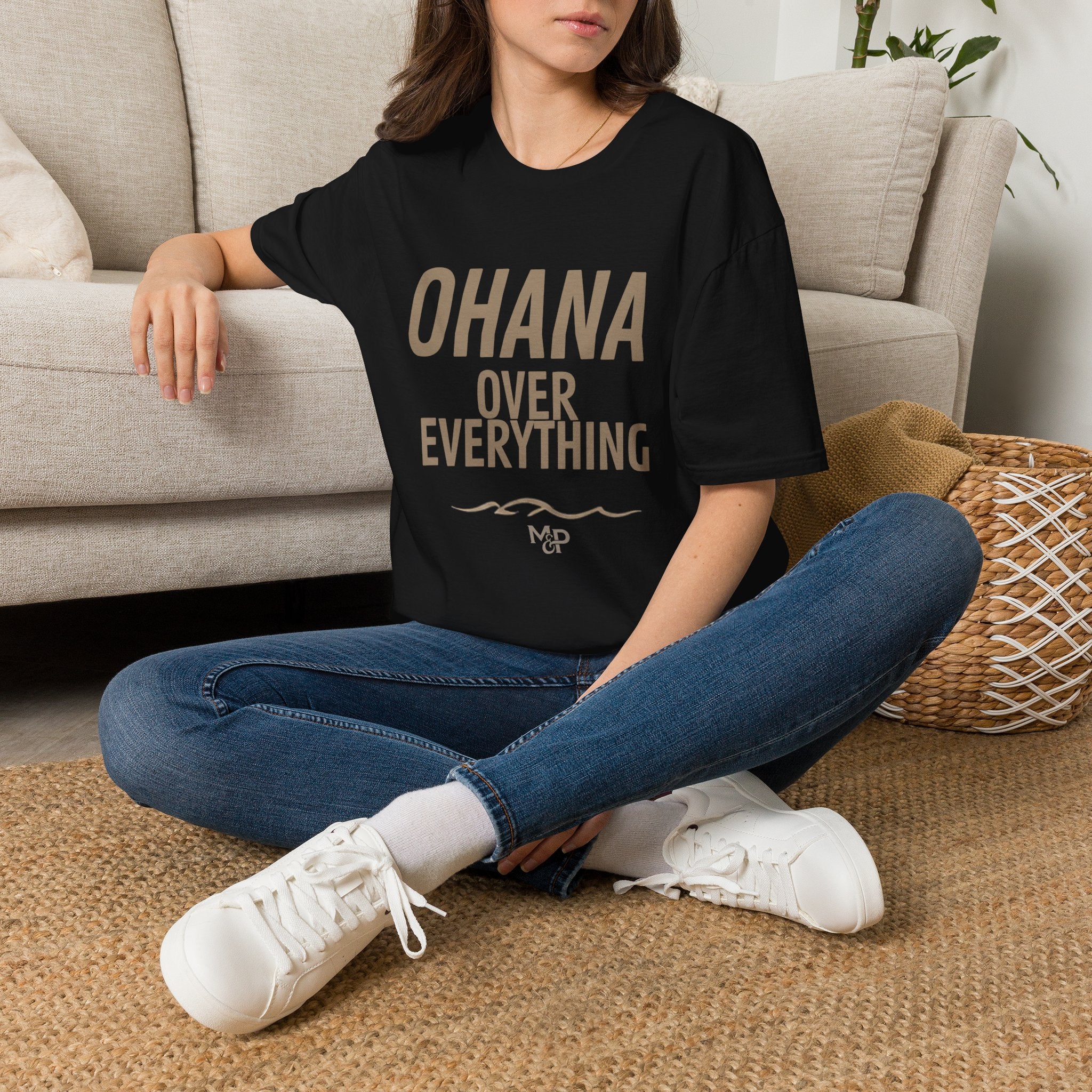 Ohana Over Everything T-Shirt | Family Motto Tee by Printify