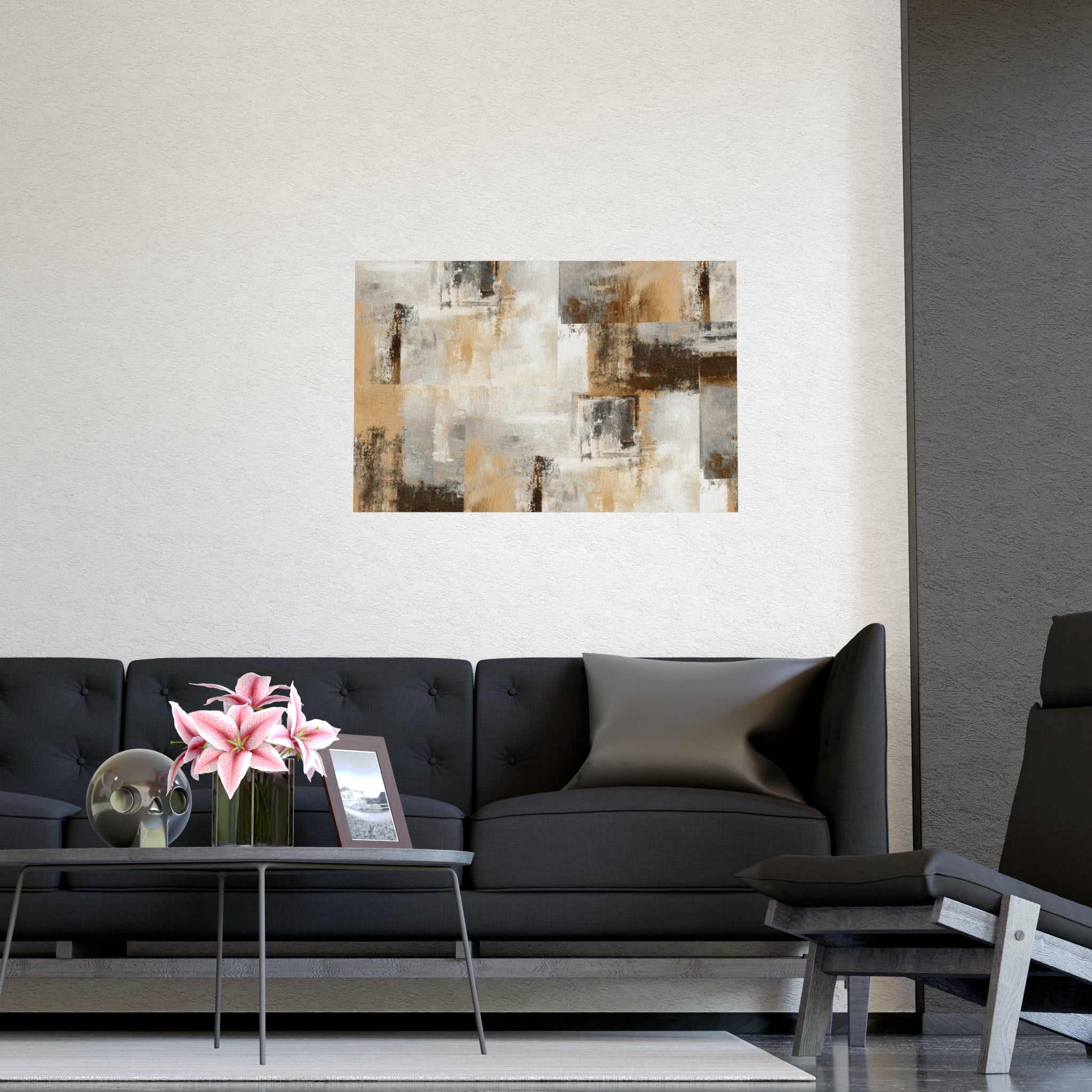 Abstract Wall Art Print Neutral Poster Pattern