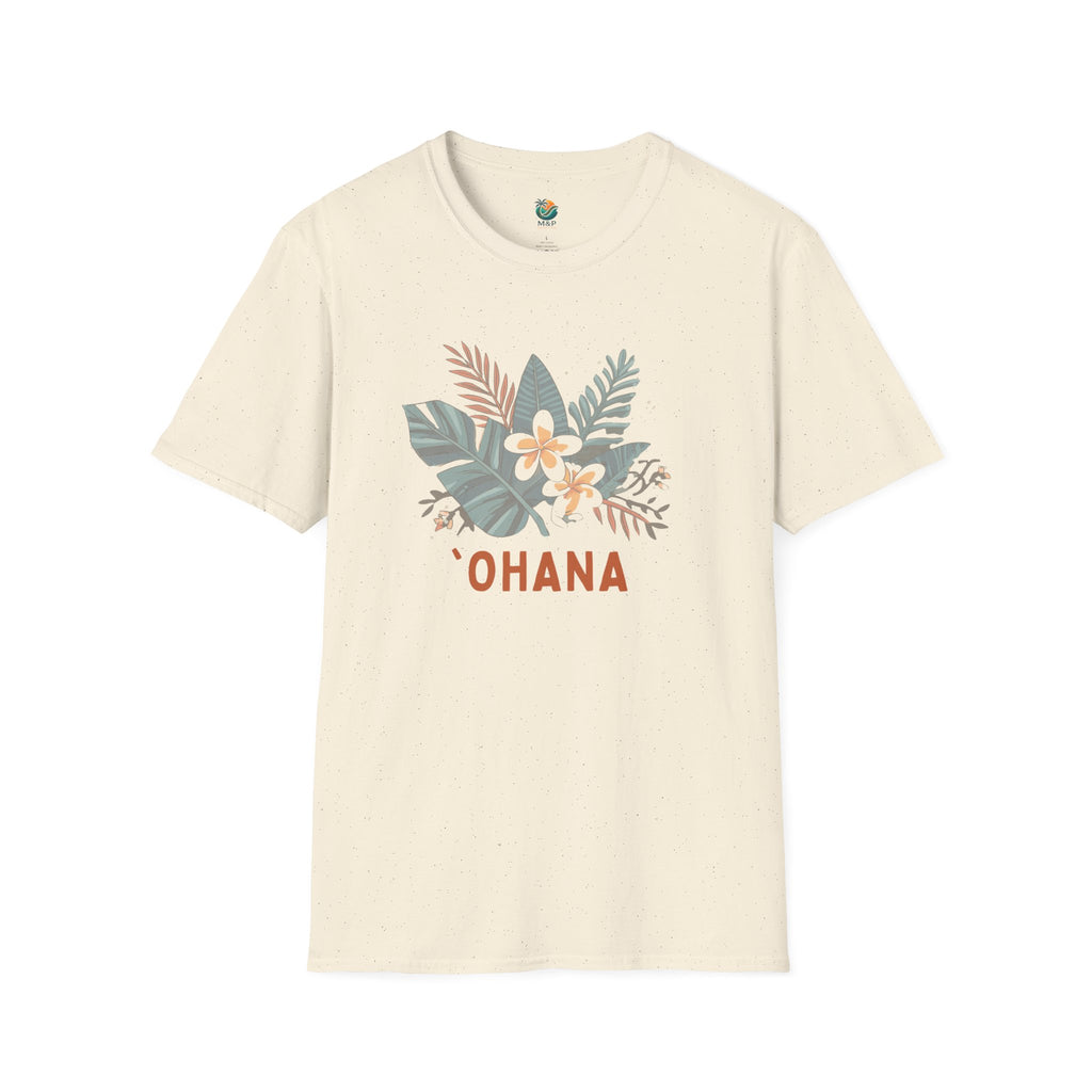 `Ohana blue on Black T-Shirt by Printify