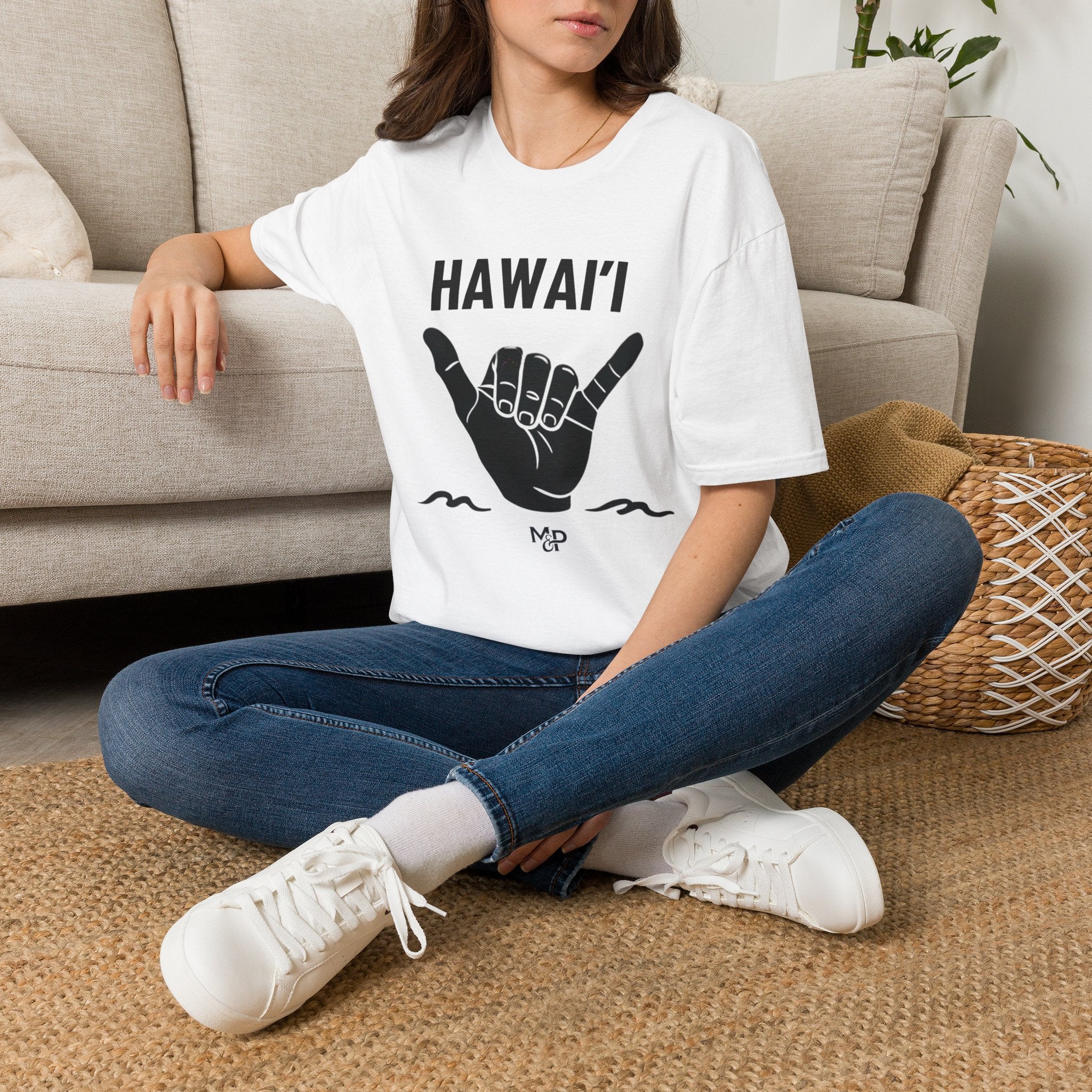 Hawaii Shaka Hand T-Shirt Island Aloha Graphic Tee by Printify