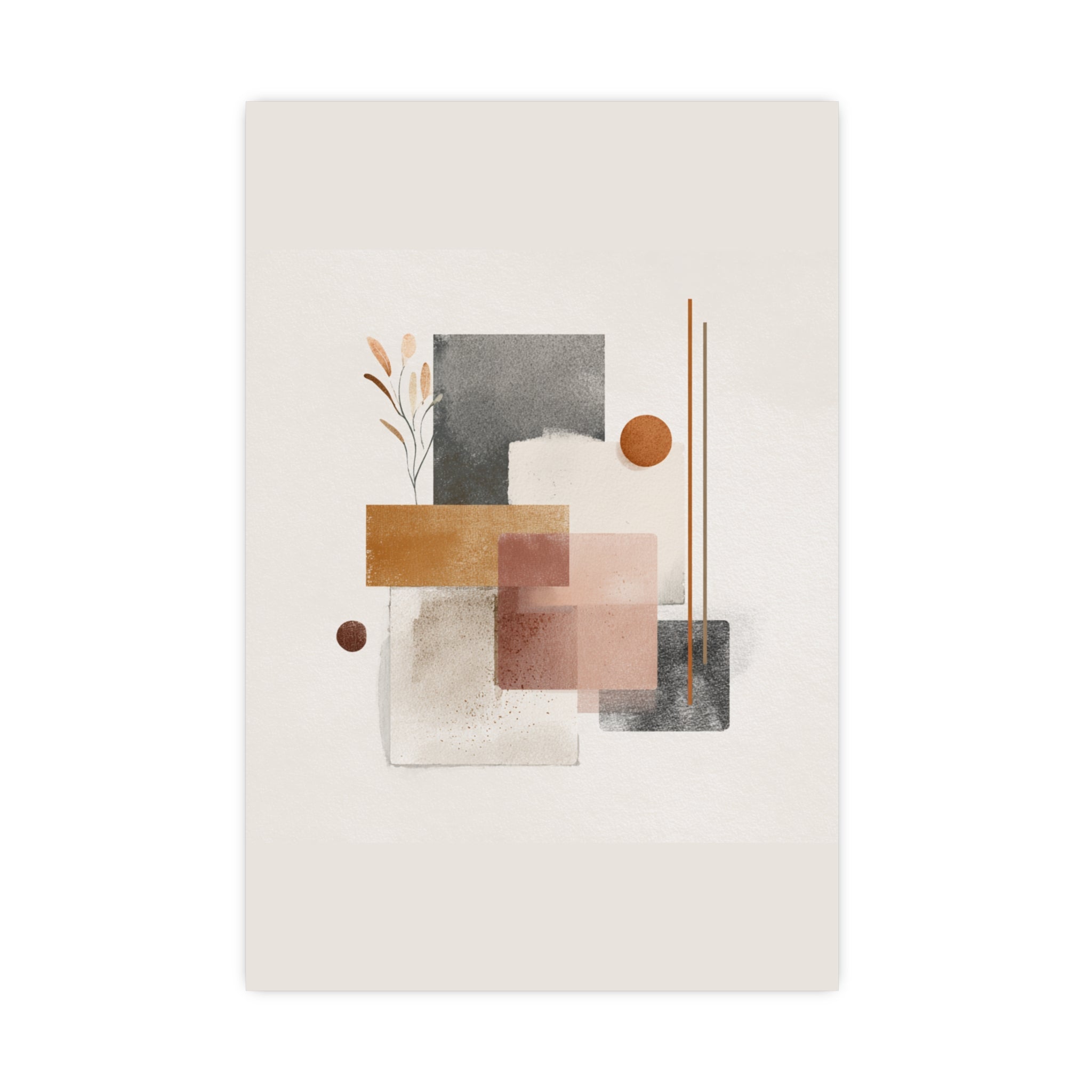Abstract Wall Art Print, Neutral Pink Poster