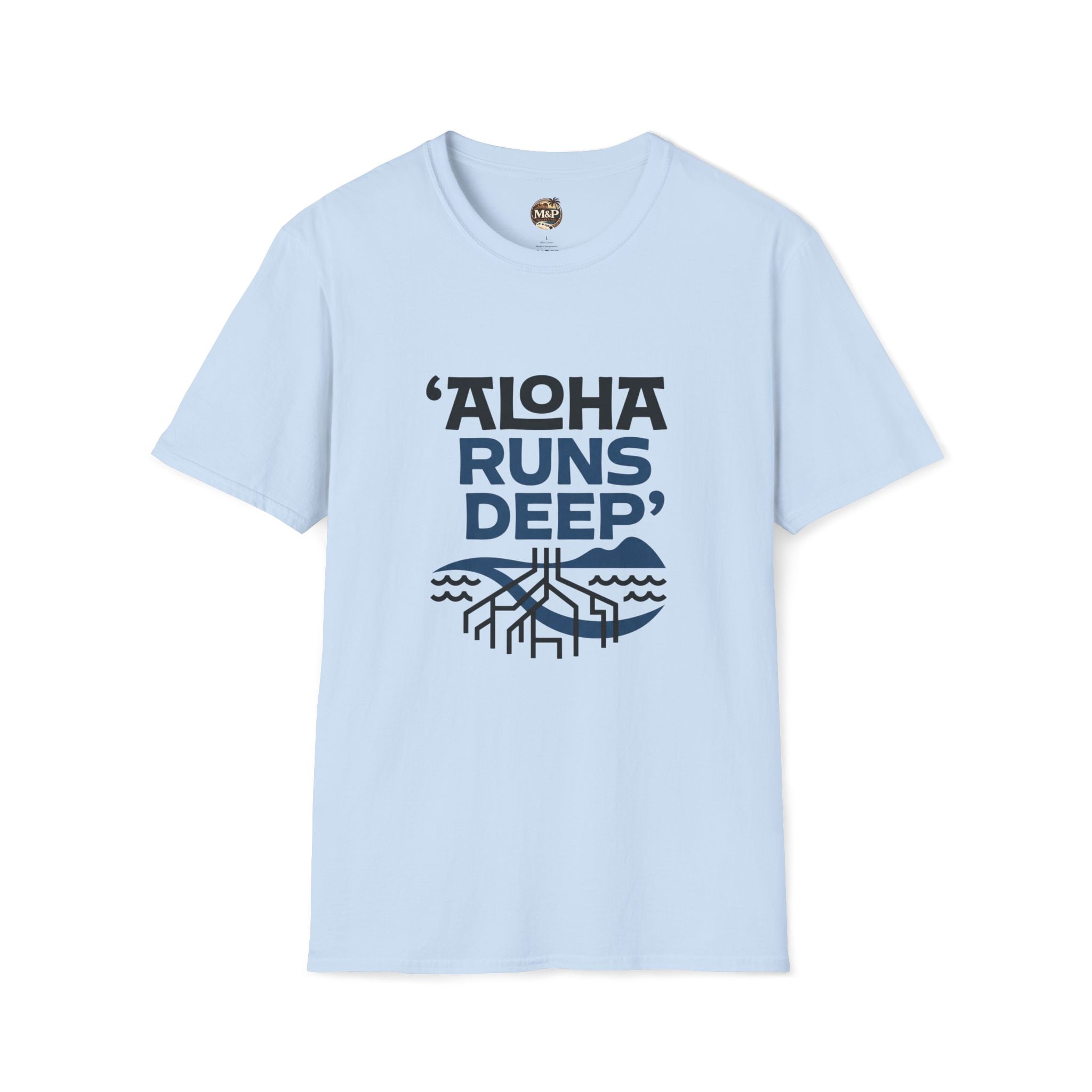 Aloha Runs Deep T-Shirt — Hawaiian Surf Vibe Tee by Printify