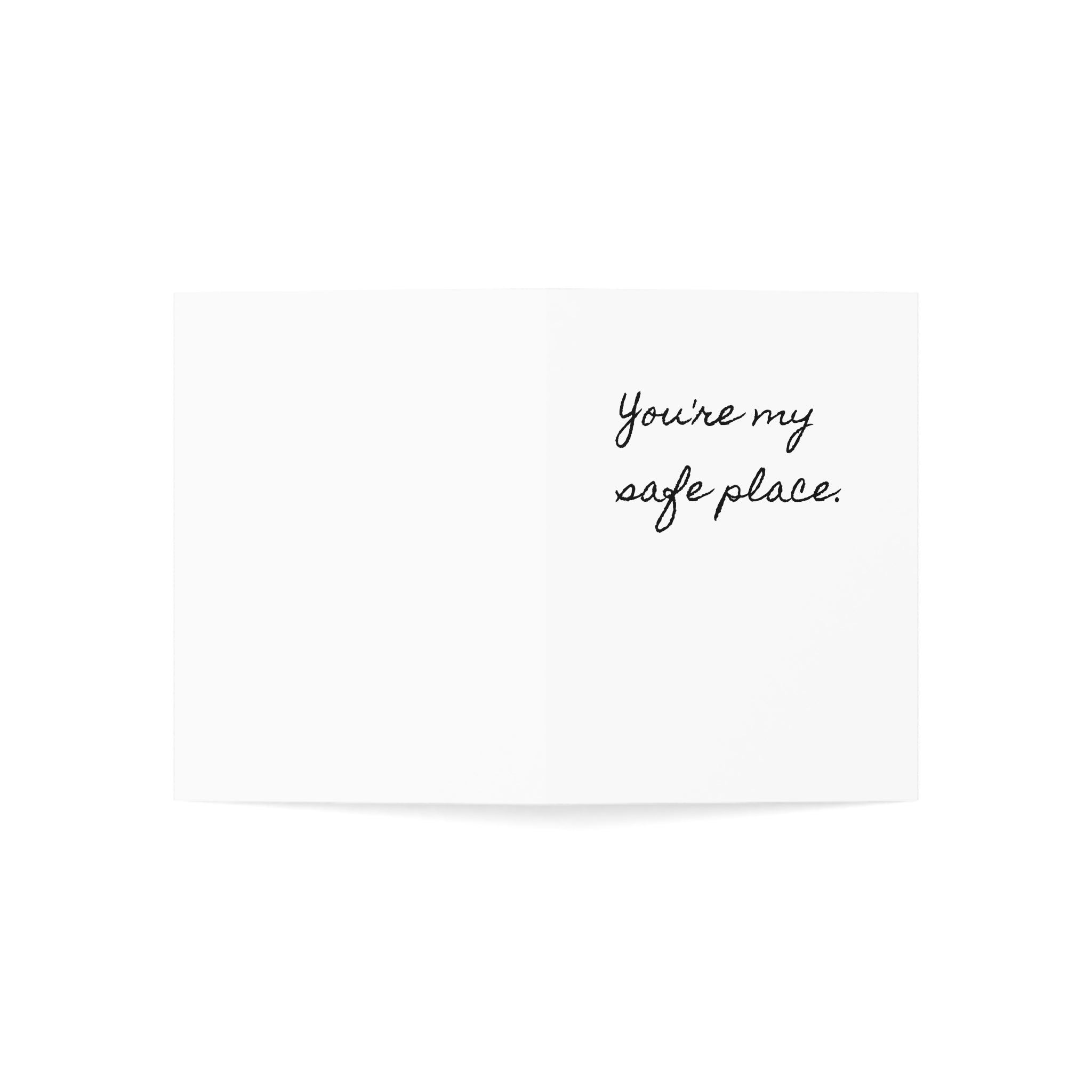 "You're My Safe Place." Single Minimalist Valentine's Day Card