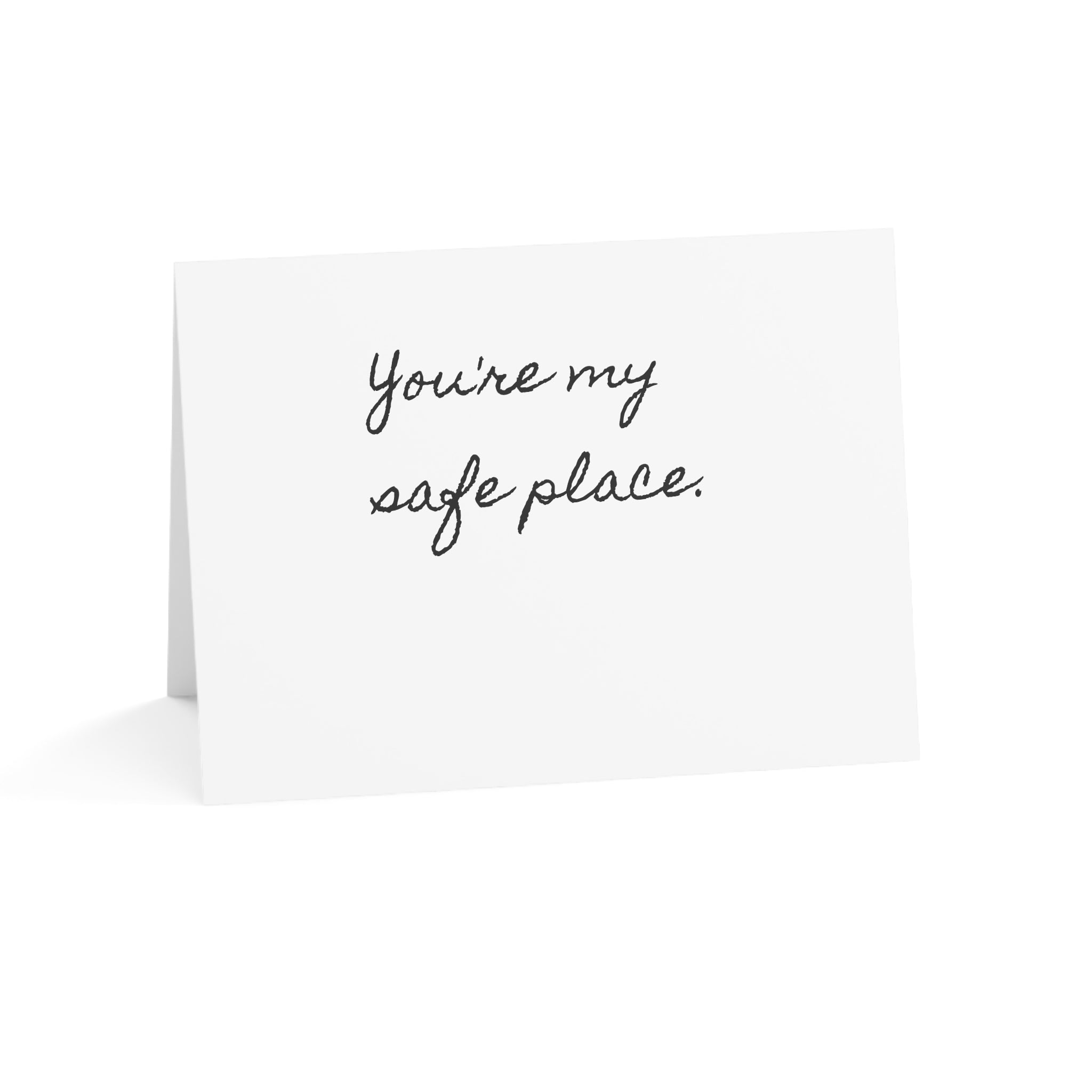 "You're My Safe Place." Single Minimalist Valentine's Day Card