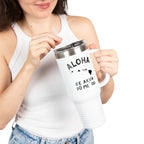 Aloha Hawaiian Islands with Ke Akua Phrase Travel Mug | 40oz Insulated Tumbler by Printify