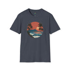 Diamond Head at Sunset T-Shirt | Hawaii Sunset Illustration by Printify