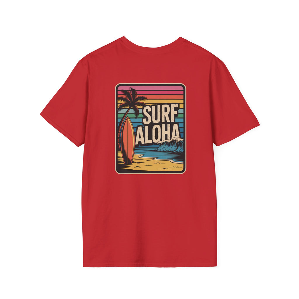Surf Aloha T-Shirt | Hawaiian Surfing Graphic, Retro Beach Vibes