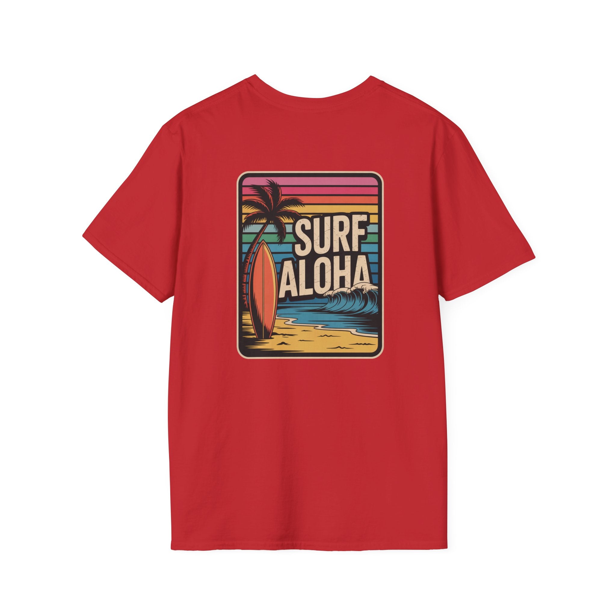 Surf Aloha T-Shirt | Hawaiian Surfing Graphic, Retro Beach Vibes