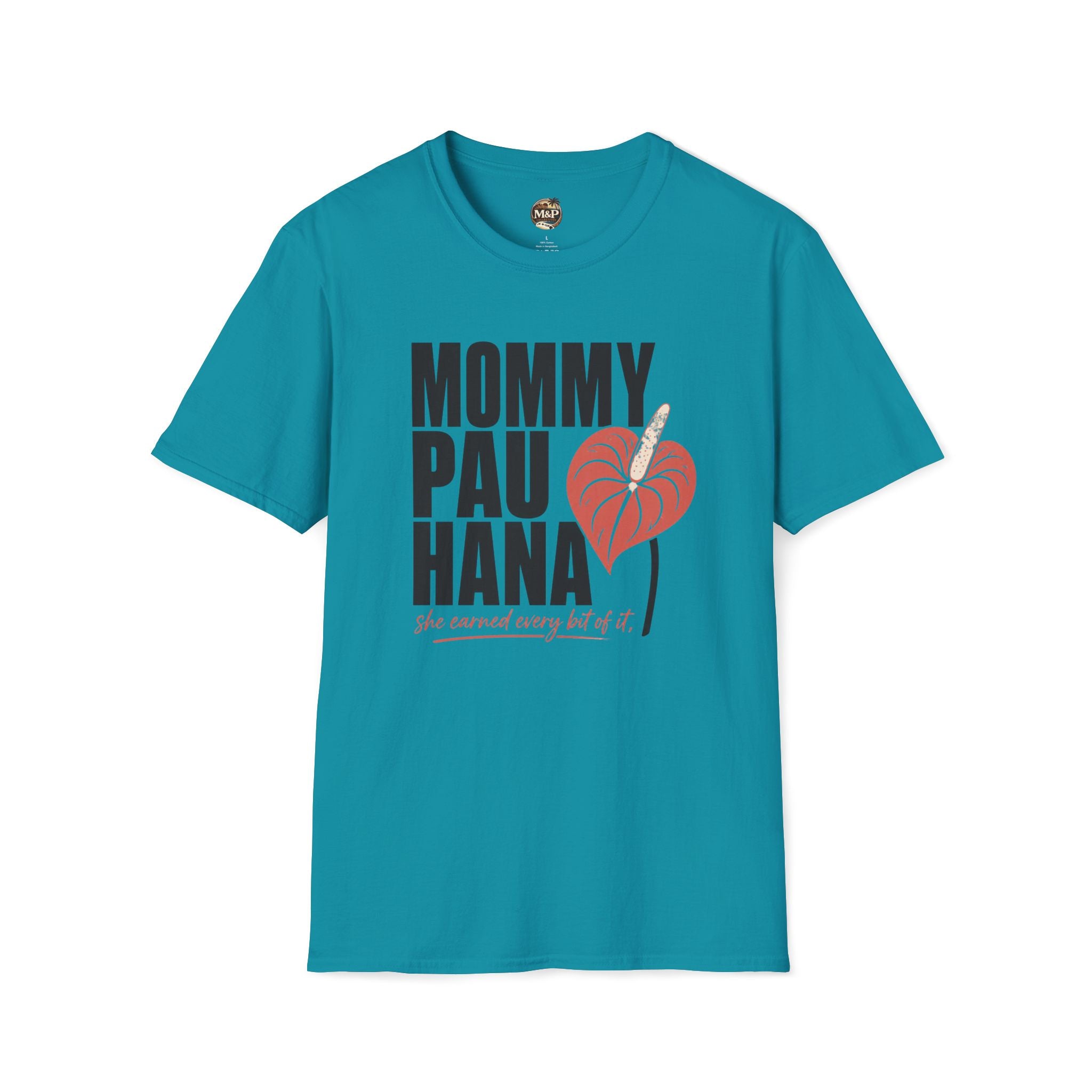 Mommy Pau Hana T-Shirt — Hawaiian Relaxed Mom Tee by Printify