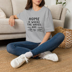 Home Is Where The Waves Are T-Shirt | Beach Surf Typography Shirt by Printify