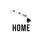Hawaii islands HOME Sticker | Transparent Outdoor Die-Cut Sticker by Printify