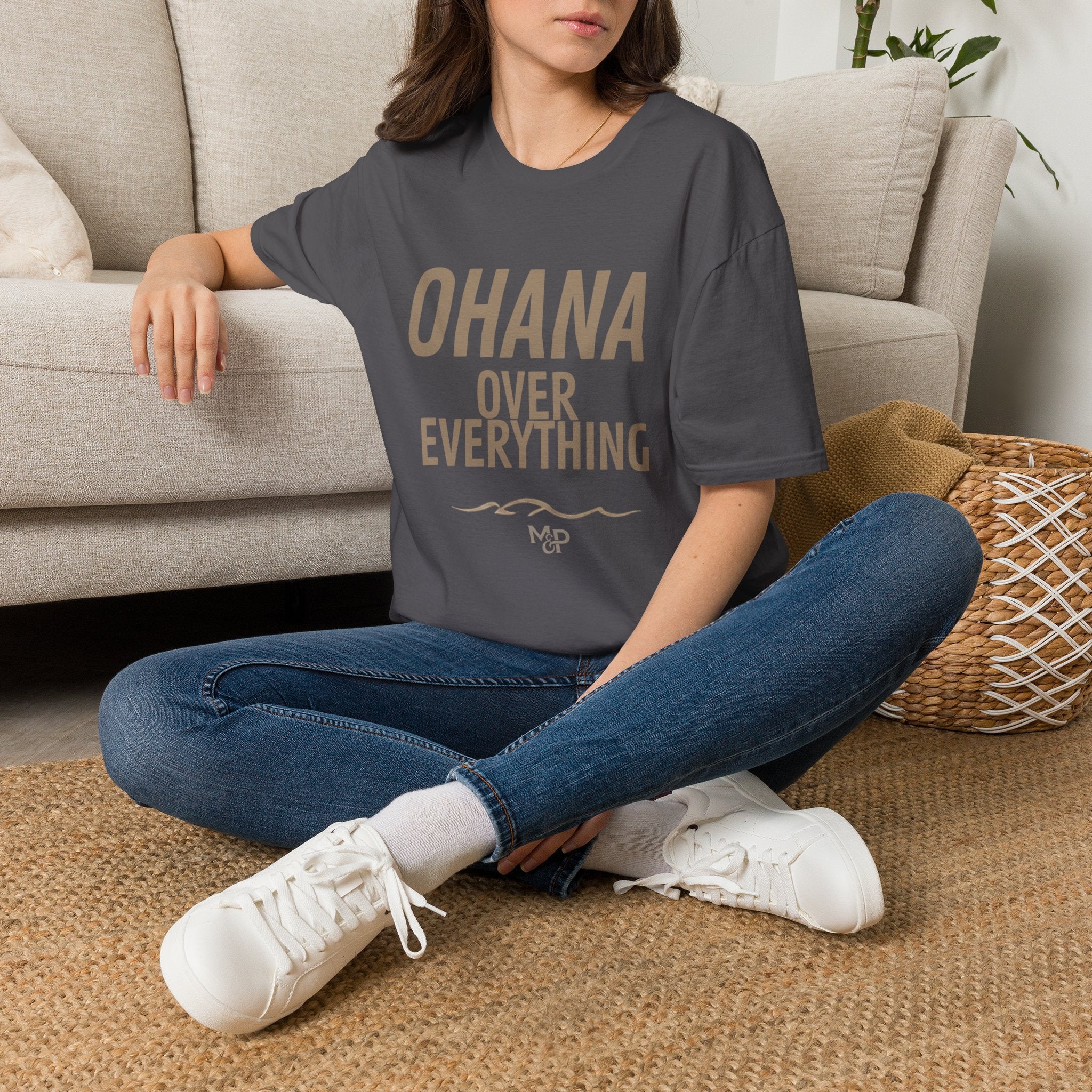 Ohana Over Everything T-Shirt | Family Motto Tee by Printify