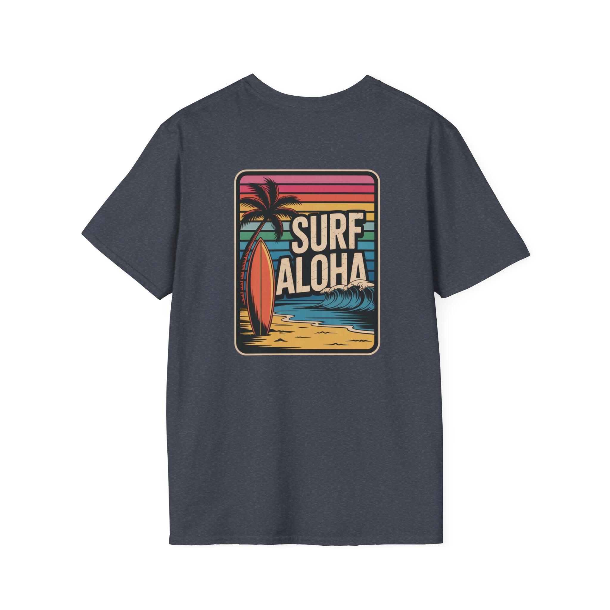 Surf Aloha T-Shirt | Hawaiian Surfing Graphic, Retro Beach Vibes