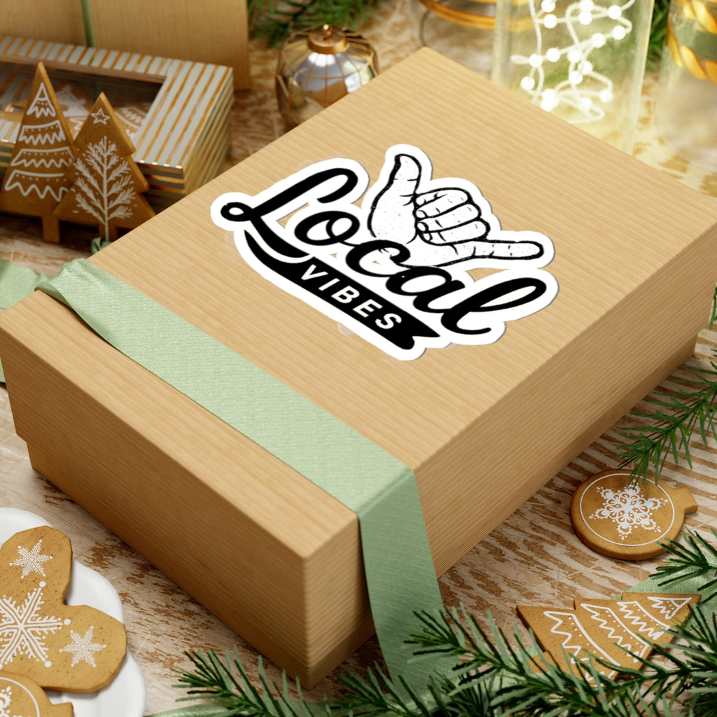 Local Vibes shaka hand Sticker | Kiss-Cut Vinyl Decal by Printify