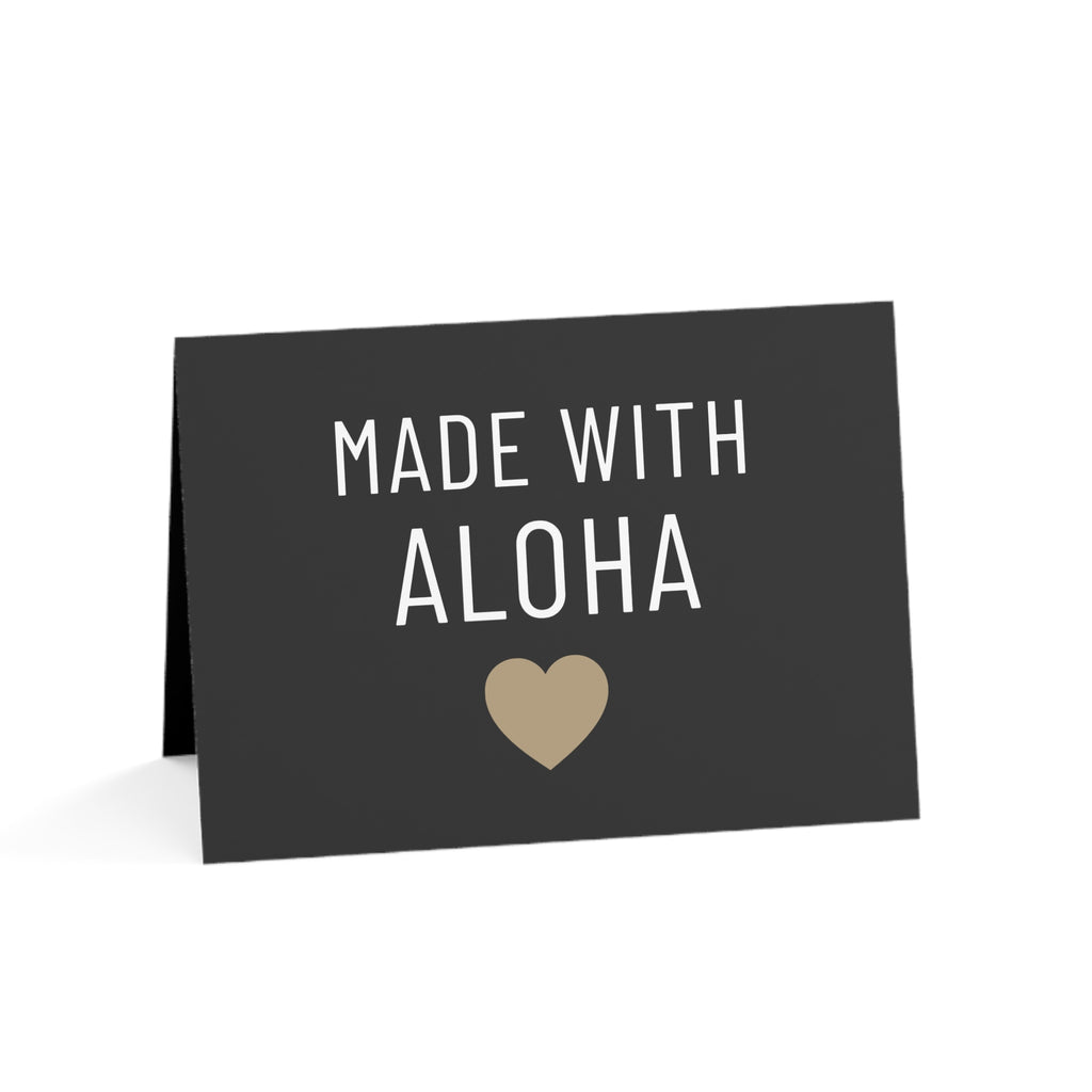 Made with Aloha Greeting Card | Folded Note Card with Heart by Printify