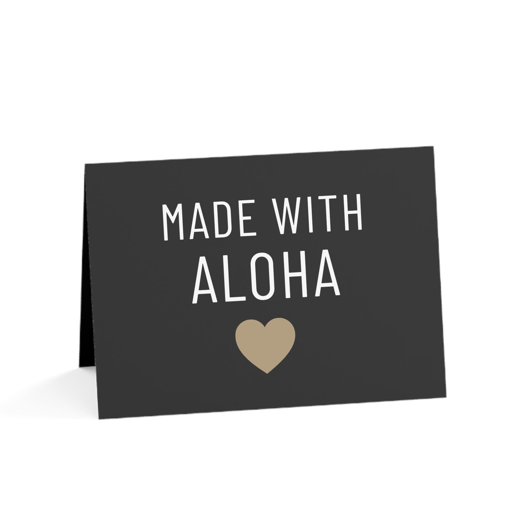 Made with Aloha Greeting Card | Folded Note Card with Heart by Printify