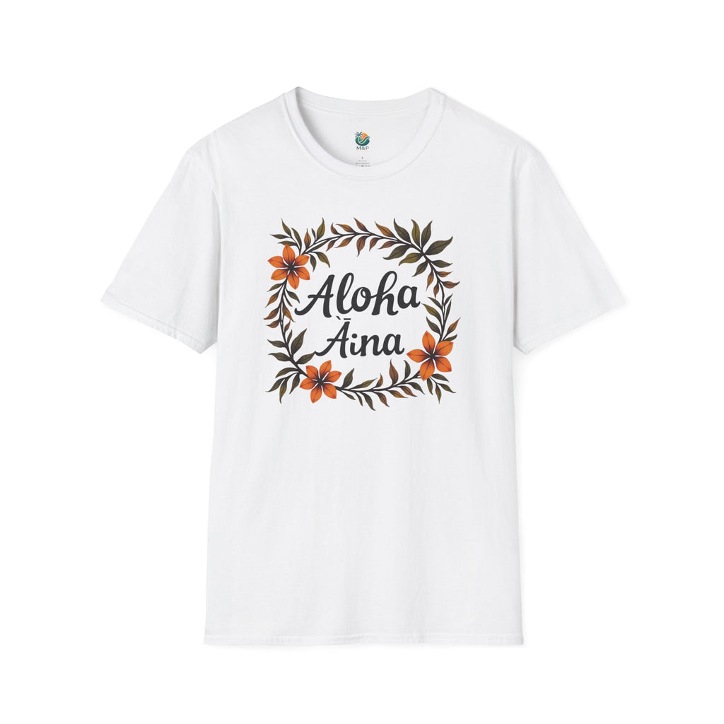 Aloha Aina with Flowers Love of the Land Unisex T-Shirt