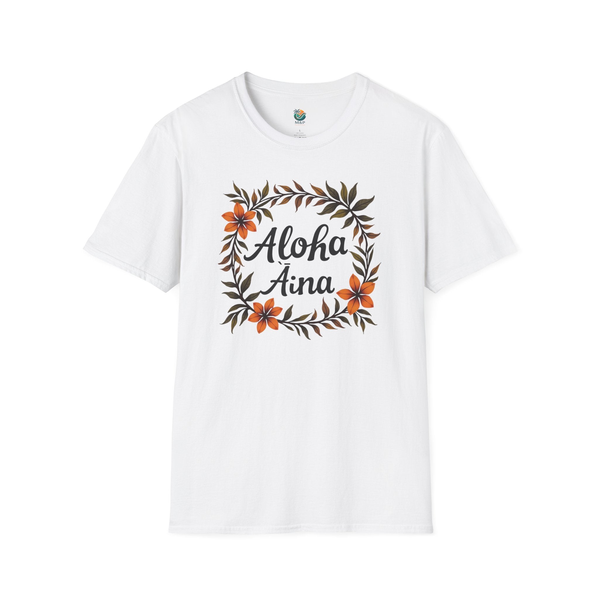 Aloha Aina with Flowers Love of the Land Unisex T-Shirt