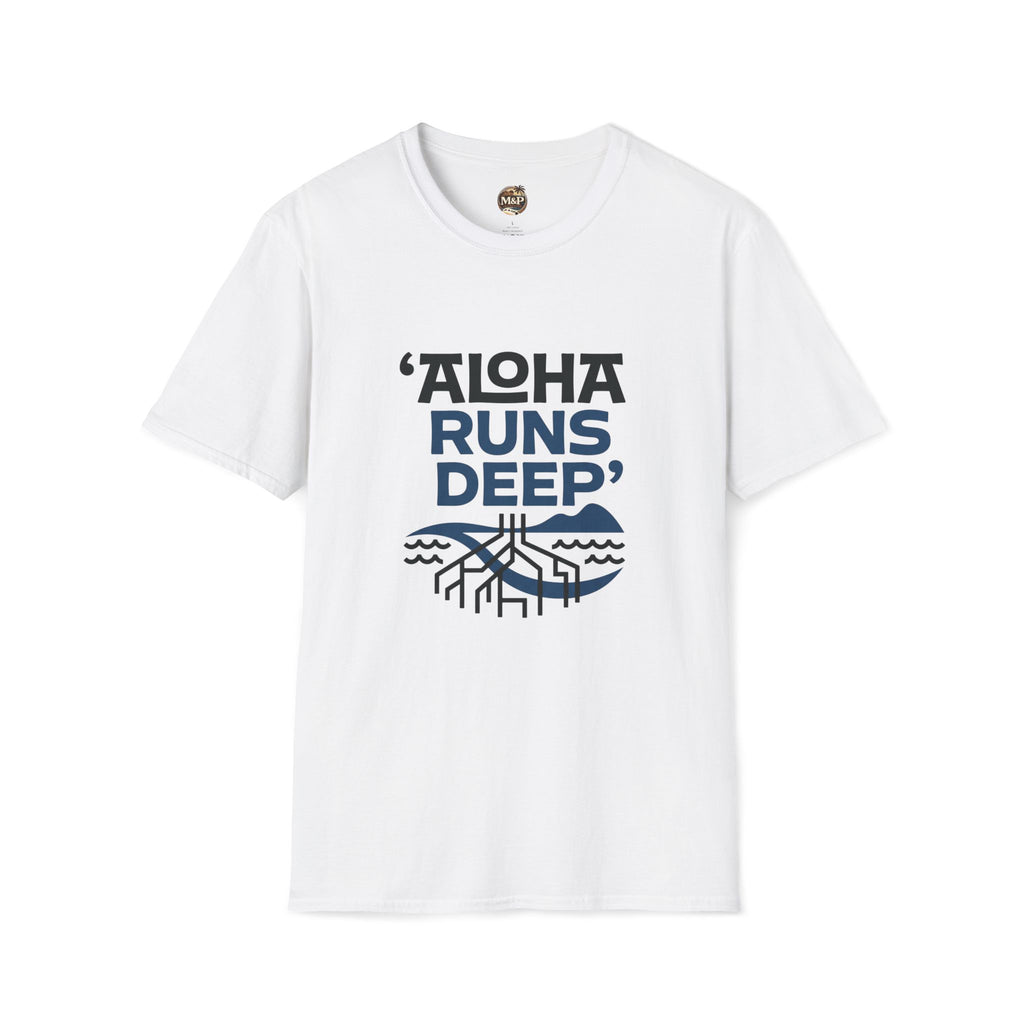 Aloha Runs Deep T-Shirt — Hawaiian Surf Vibe Tee by Printify