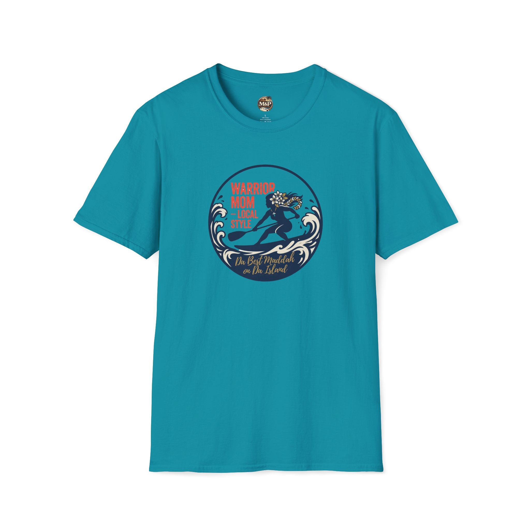 Warrior Mom "Da Best Maddah on Da Island" T-Shirt by Printify