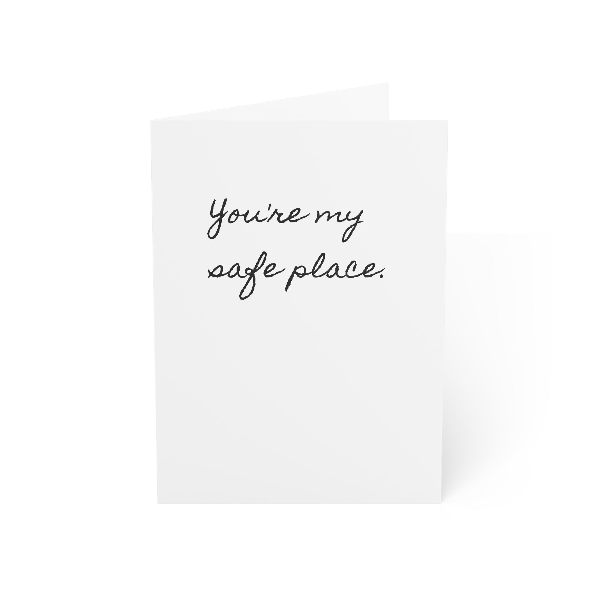 "You're My Safe Place." Single Minimalist Valentine's Day Card