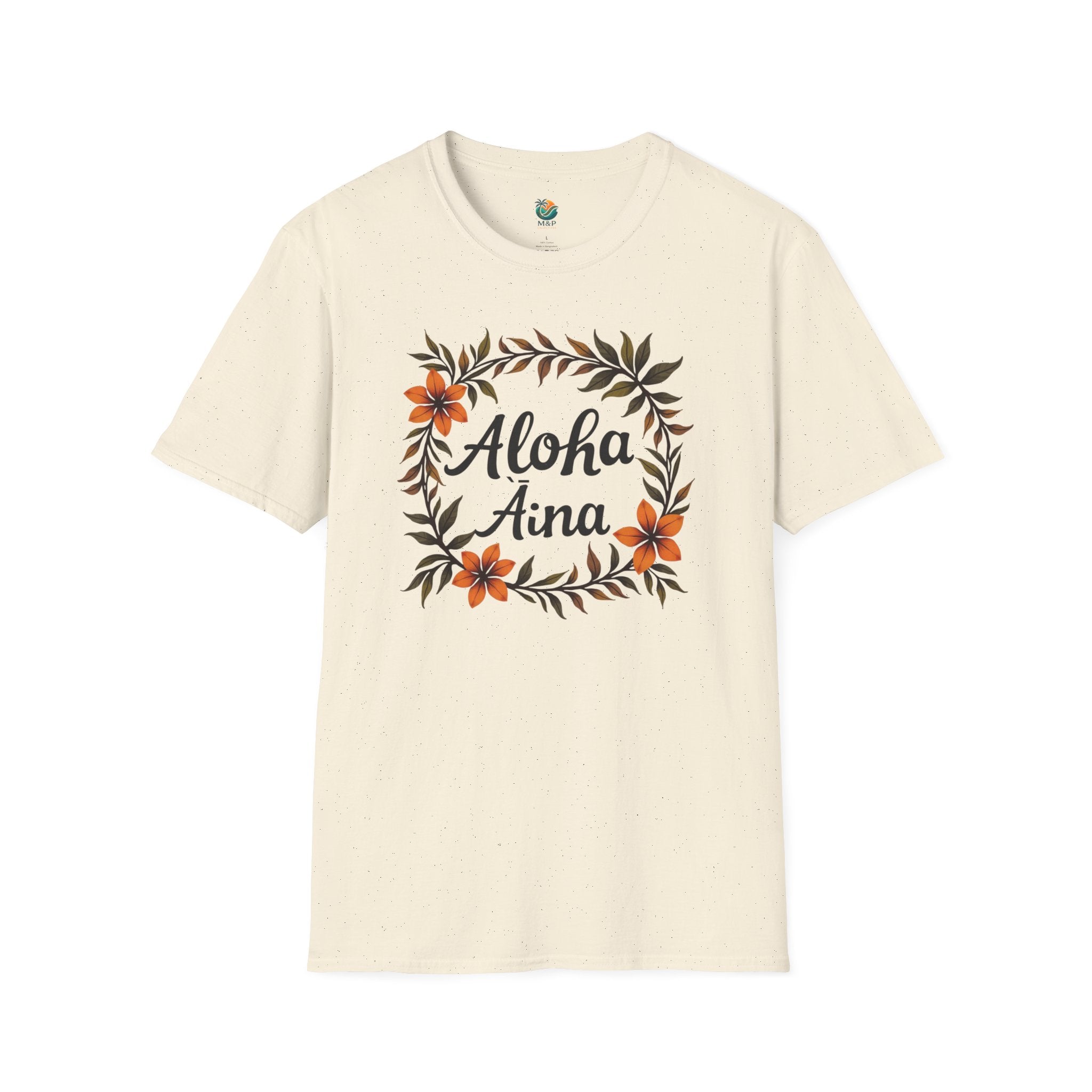Aloha Aina with Flowers Love of the Land Unisex T-Shirt