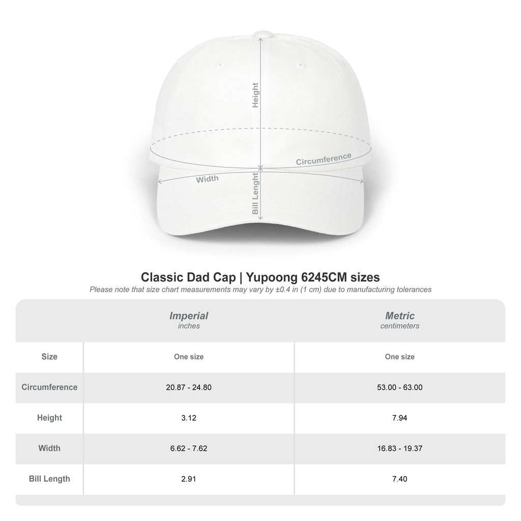 Pau Hana script logo Dad Cap | embroidered navy baseball hat by Printify