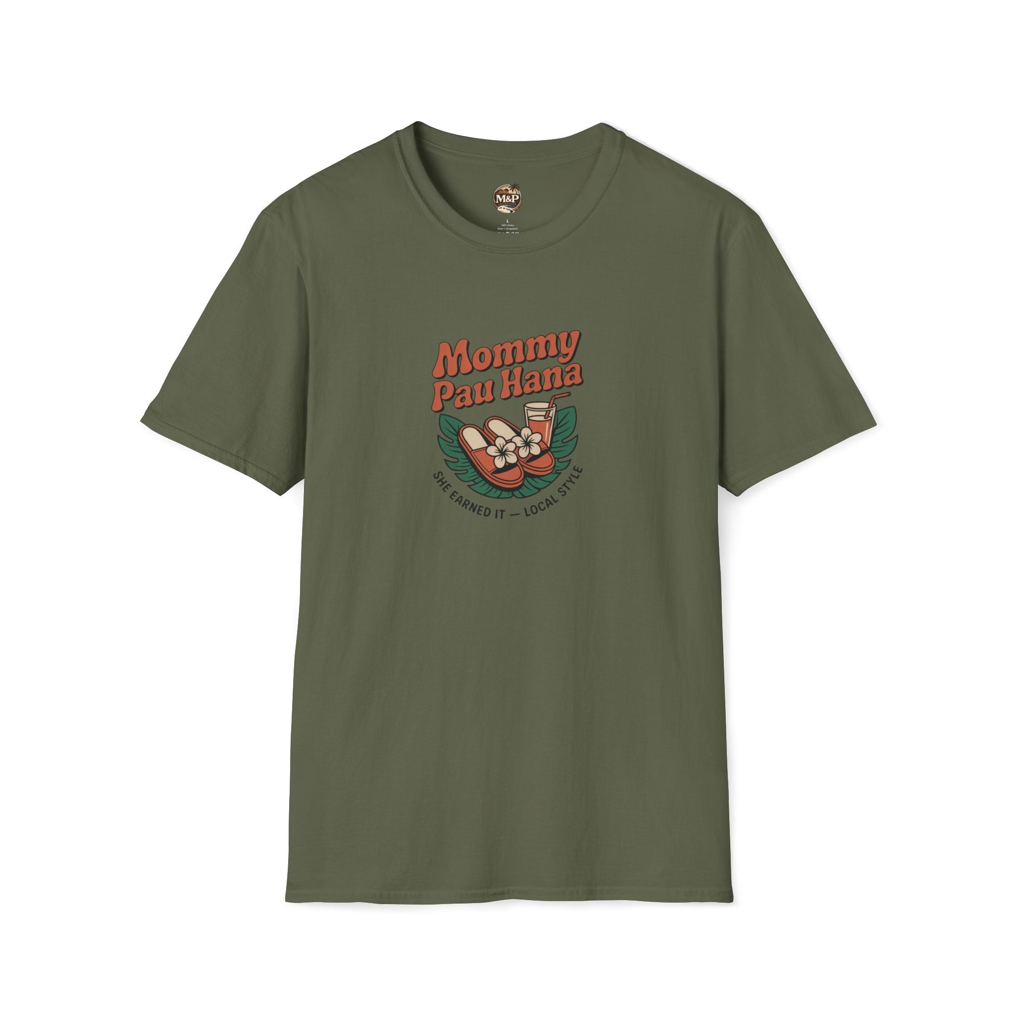 Mommy Pau Hana T-Shirt — Hawaiian Relaxation Tee for Moms by Printify