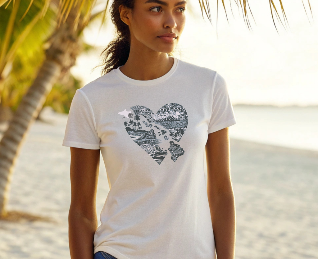 Hawaii Heart Unisex T-Shirt by Printify
