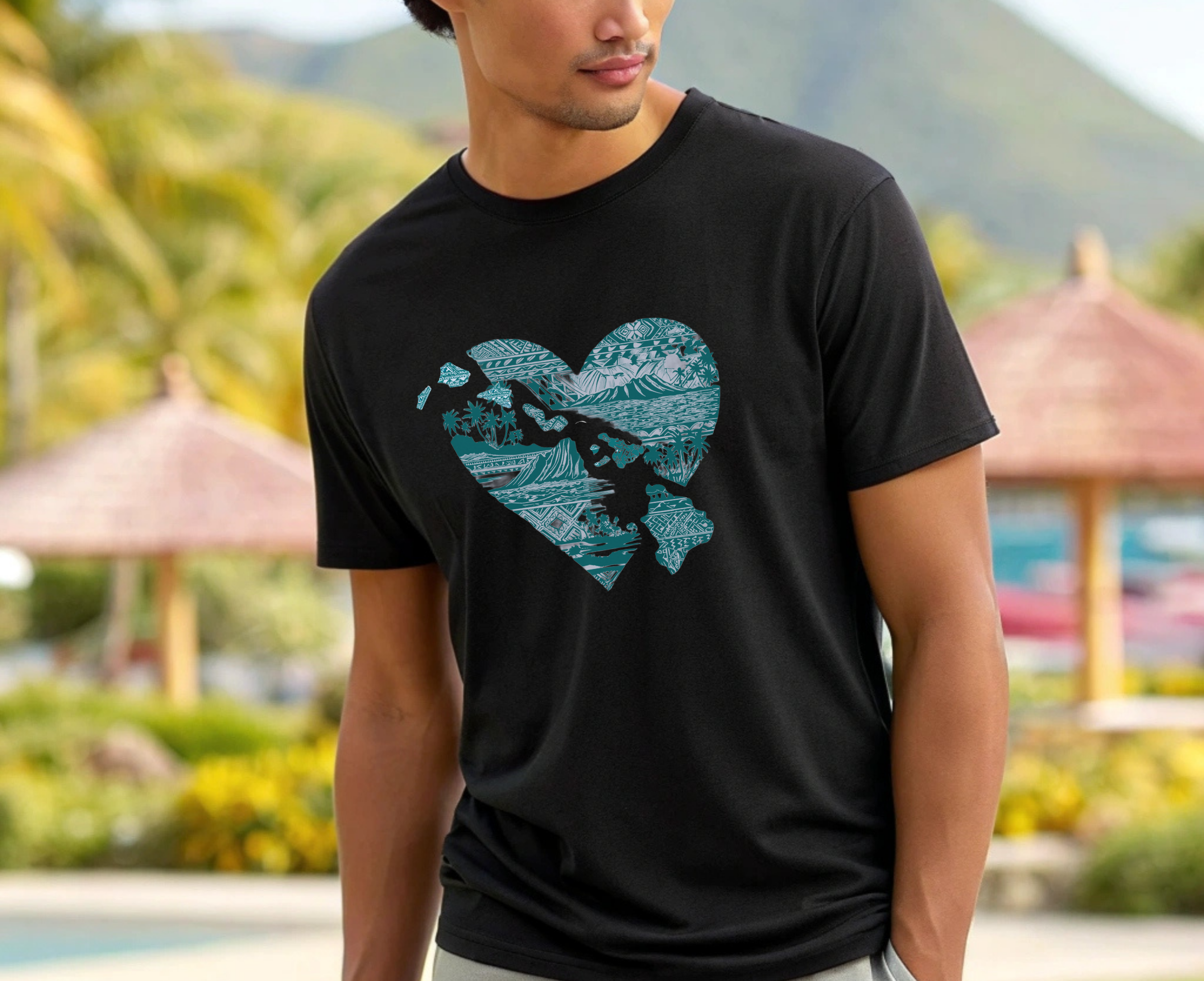 Hawaii at Heart Blue Unisex T-Shirt