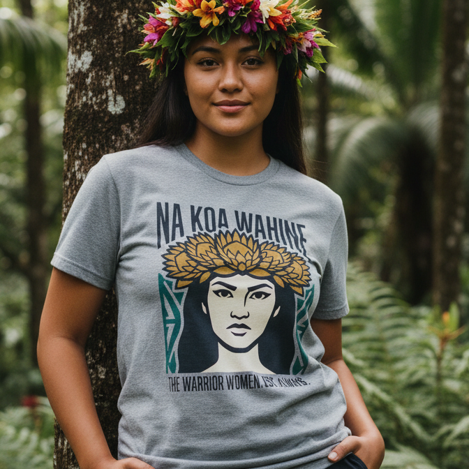 Na Koa Wahine T-Shirt — Hawaiian Women Warriors Tee by Printify