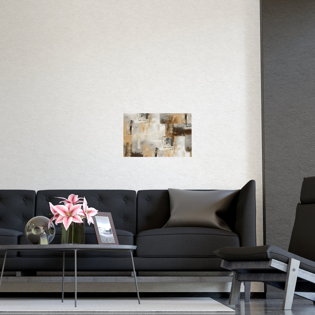 Abstract Wall Art Print Neutral Poster Pattern